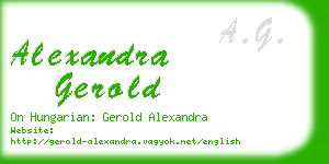 alexandra gerold business card